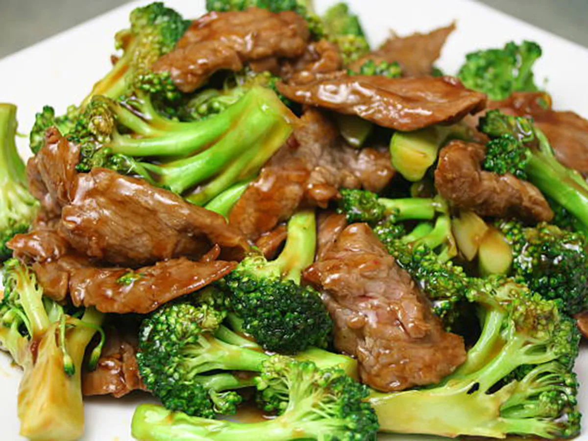 Savory beef stir-fried with fresh green broccoli at YUKI Sushi & Wok, an Asian Fusion Restaurant in Wayne